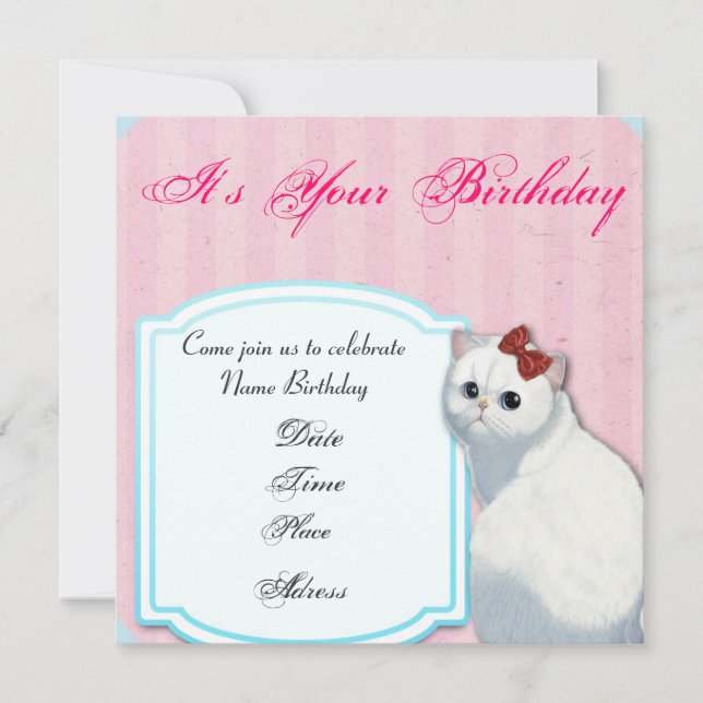 Hello Kitty Birthday invitation (Front)