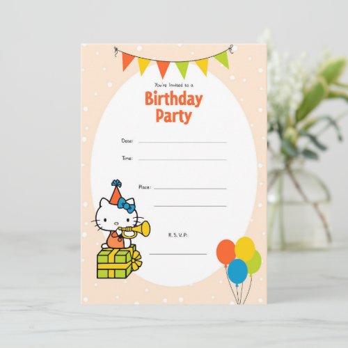 Hello Kitty Birthday Invitation