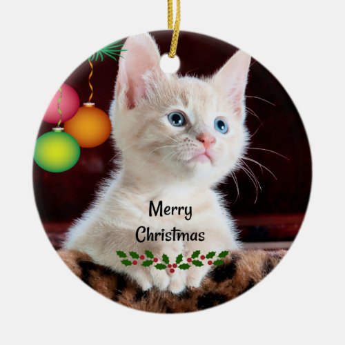 Hello Kitty festive Christmas design Ceramic Ornament