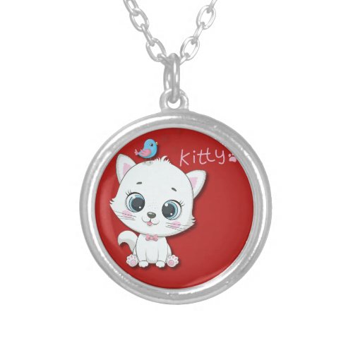     Hello Kitty Silver Plated Necklace