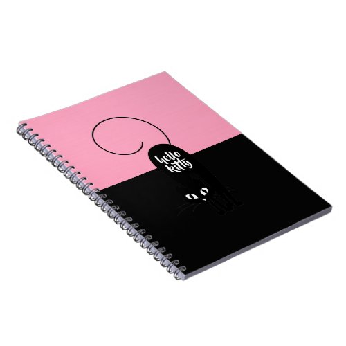 Hello Kitty Two Tone Pink and Black Notebook