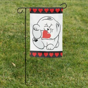 HELLO KOKORO Chow dog    Garden Flag