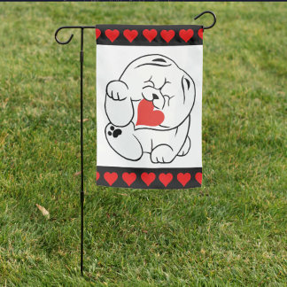 HELLO KOKORO Chow dog Garden Flag