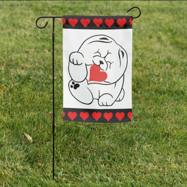 HELLO KOKORO Chow dog    Garden Flag (Creator Uploaded)
