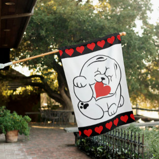 HELLO KOKORO Chow dog   House Flag