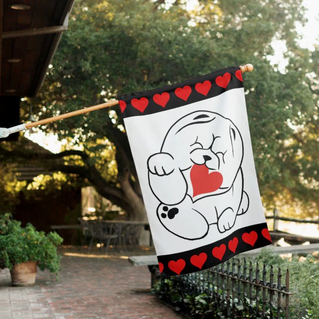 HELLO KOKORO Chow dog   House Flag (Creator Uploaded)