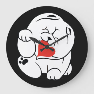 HELLO KOKORO  Chow dog Large Clock