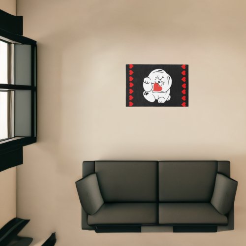 HELLO KOKORO Chow dog   Rug