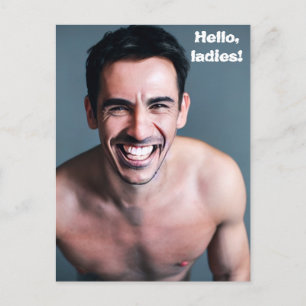 "Hello, Ladies" Dude Postcard