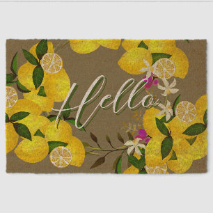 Hello Lemon  Fiber Doormat