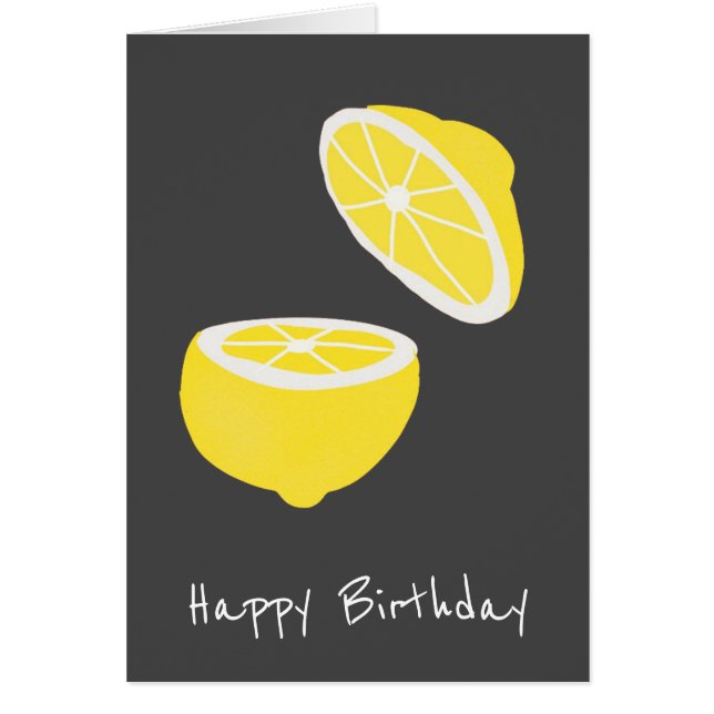 Hello Lemon modern yellow fruit Cards (Front)