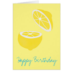 Hello Lemon modern yellow fruit Cards