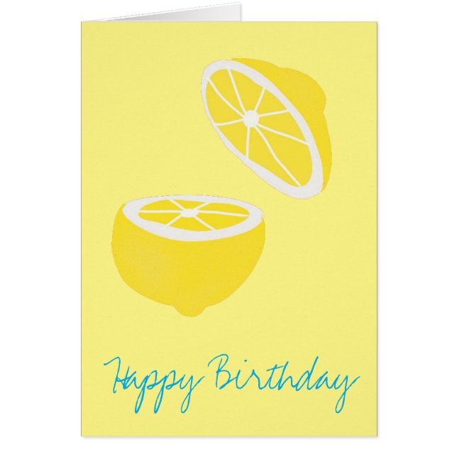 Hello Lemon modern yellow fruit Cards (Front)