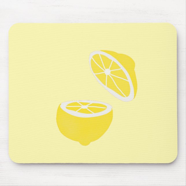 Hello Lemon modern yellow fruit Mouse Pad (Front)