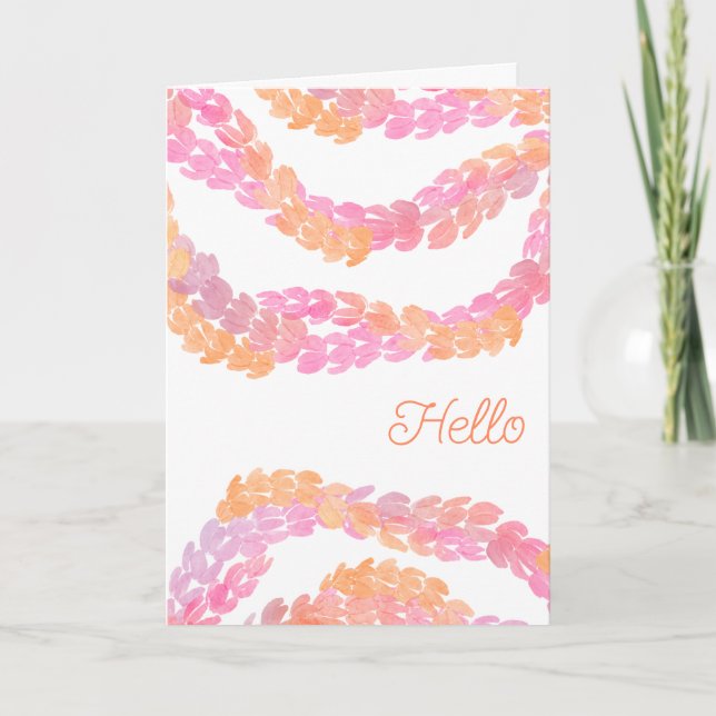 Hello Letterpress Thank You Card (Front)