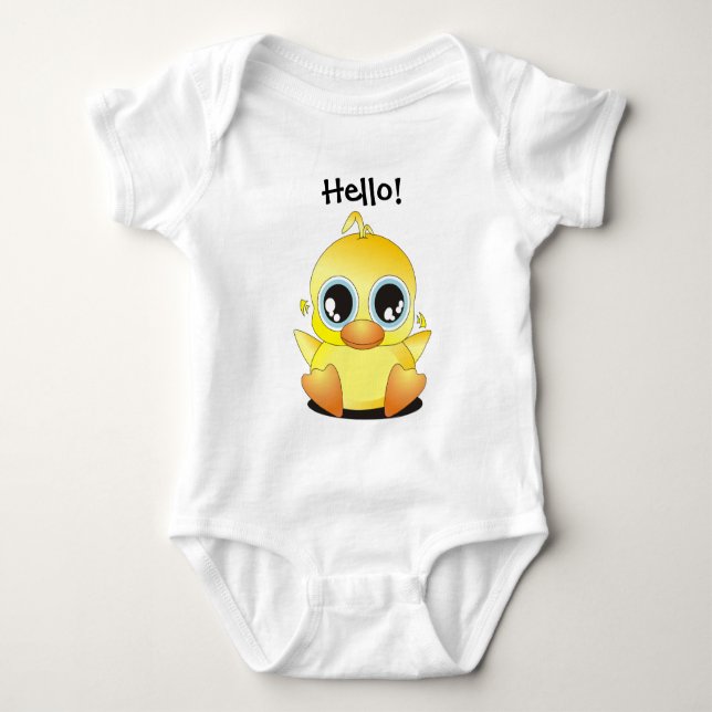 Hello, Little Ducky! Baby Bodysuit (Front)