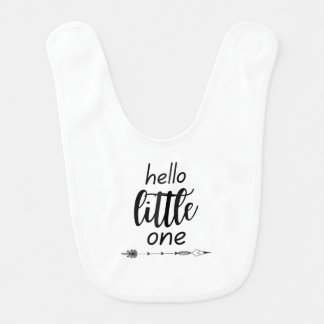 Hello Little One Baby Bib – Minimal Arrow Design