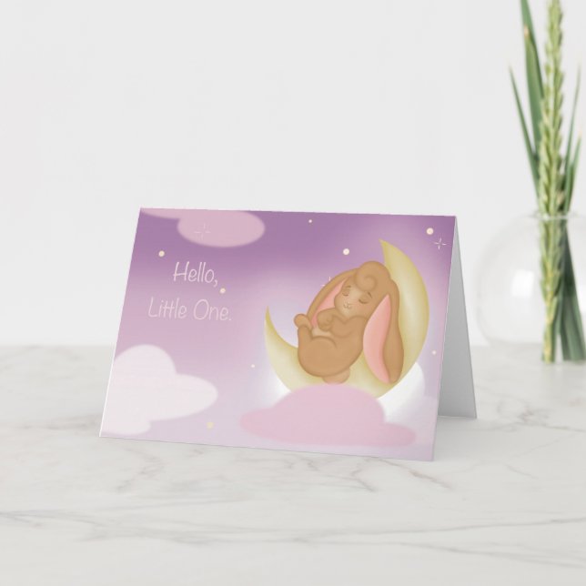 Hello Little One - Baby Birth Greeting Card (Front)