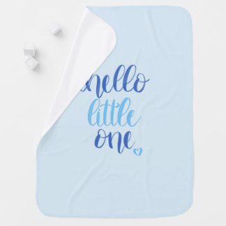 Hello Little One Blue Baby Blanket