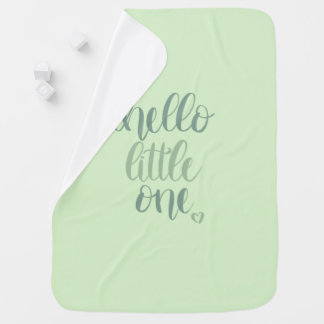 Hello Little One Green Baby Blanket