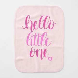 Hello Little One Pink Burp Cloth