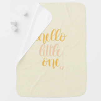 Hello Little One Yellow Baby Blanket
