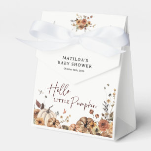 Hello Little Pumpkin Fall Baby Shower Favor Boxes