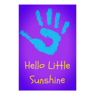 Hello Little Sunshine Nursery Wall Art Print