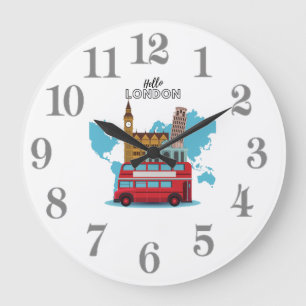 Hello London  Large Clock