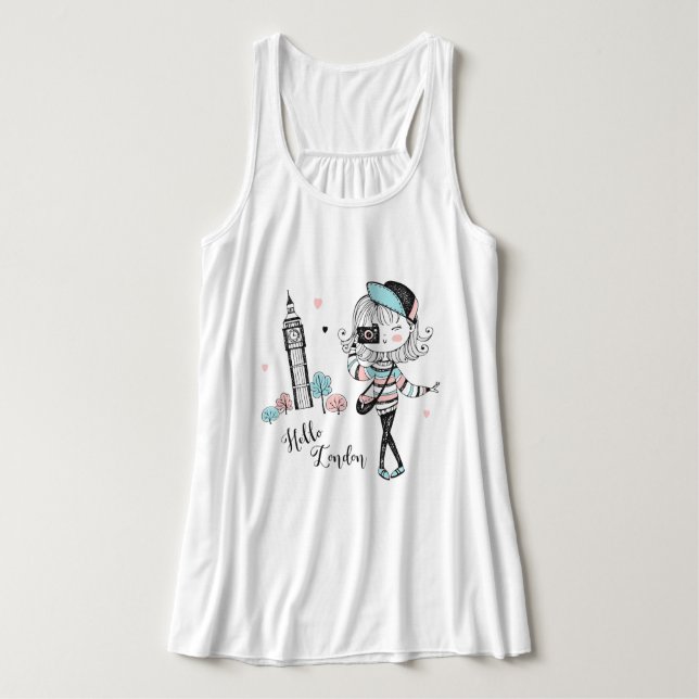 Hello London Tank Top (Design Front)