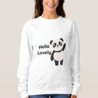 Hello Lovely – Cute Panda T-Shirt Design | Kawaii  Sweatshirt