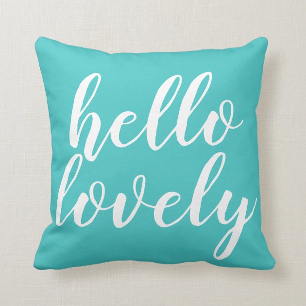 hello lovely pillow