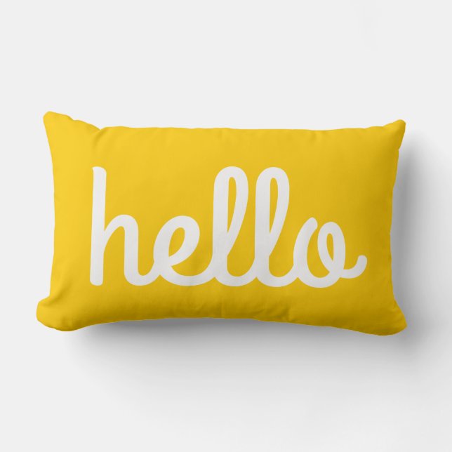 Hello! Lumbar Pillow (Front)