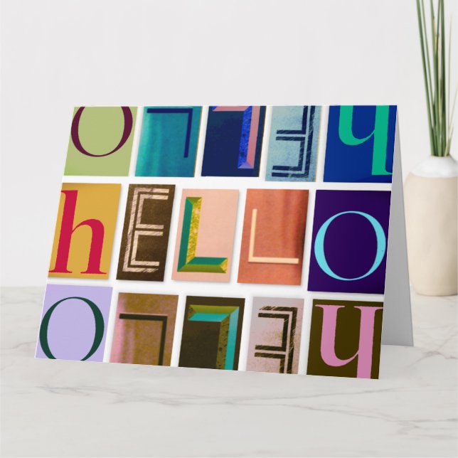 HELLO Magazine Letter Typography Card (Big) (Front)