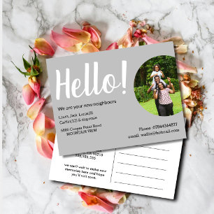 Hello meet the neighbors postcard