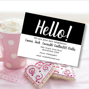 Hello meet the neighbours postcard