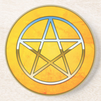 Hello Metallic Pentacle Coaster