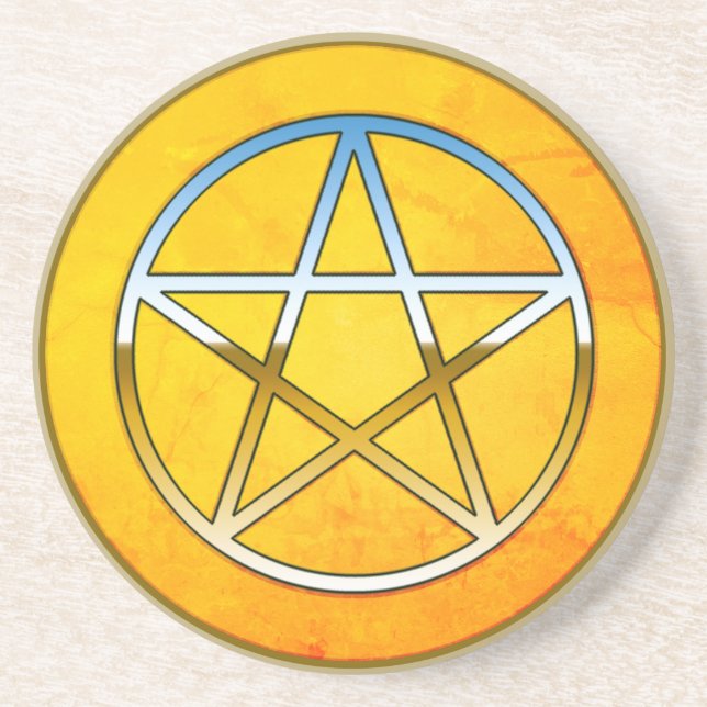 Hello Metallic Pentacle Coaster (Front)
