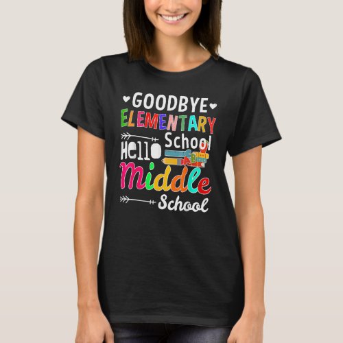 Hello Middle School Graduation Elementary School T_Shirt