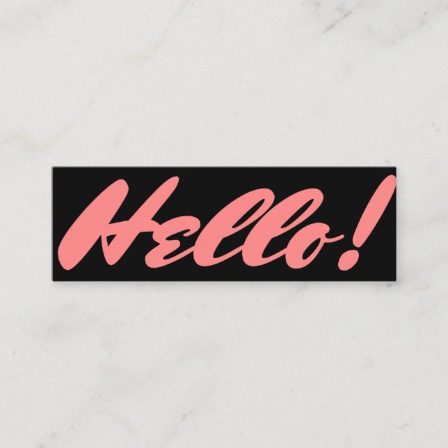 Hello mini style mini business card (Front)