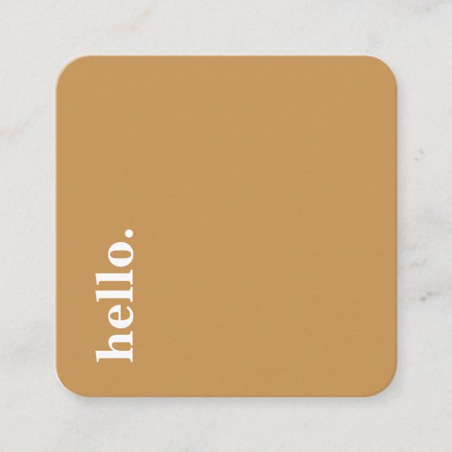 Hello, Minimal, Simple, Color Block Business Cards (Front)