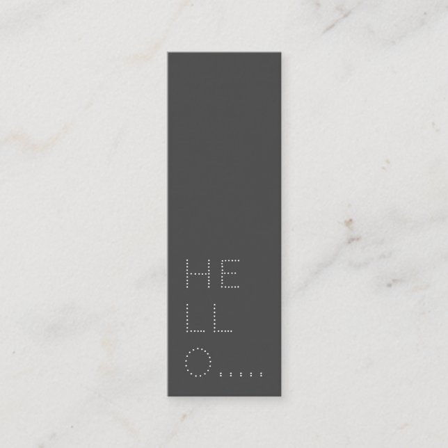 Hello minimalist Dots Mini Business Card (Front)