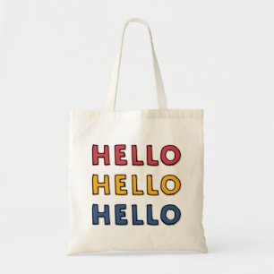 Hello! Modern Cool Simple Typography Tote Bag