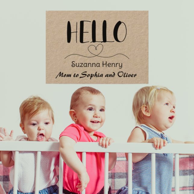 Hello Mom Contact Card Kraft Mommy Calling Card (Creator Uploaded)
