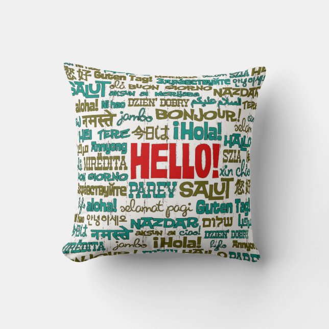 Hello (Multi Language) Pillow (Front)