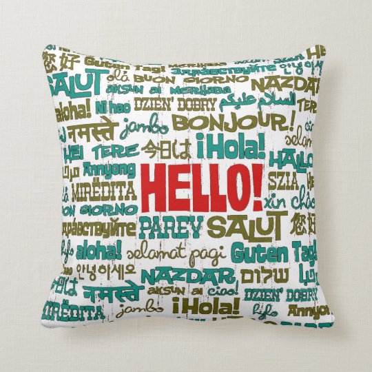 Hello (Multi Language) Pillow