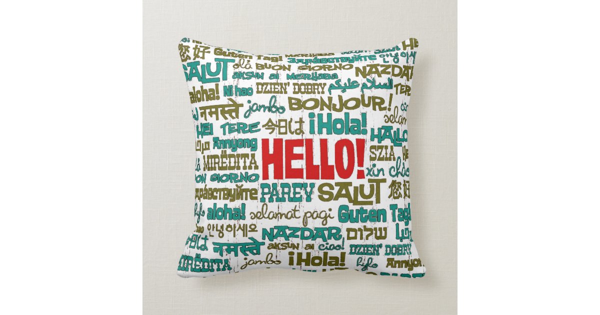 Hello (Multi Language) Pillow