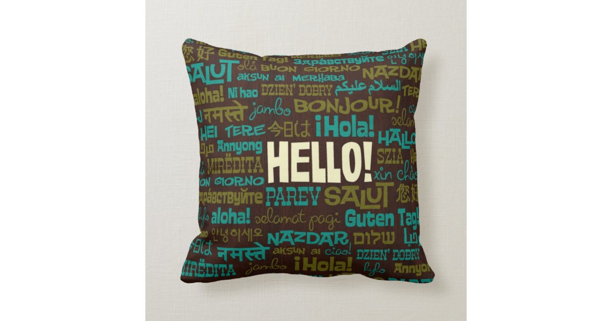 Hello (Multi Language) Pillow