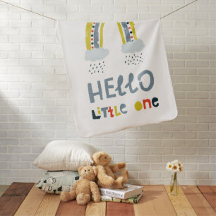 Hello My Little One Rainbow Baby Blanket