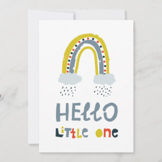 Hello My Little One Rainbow Card